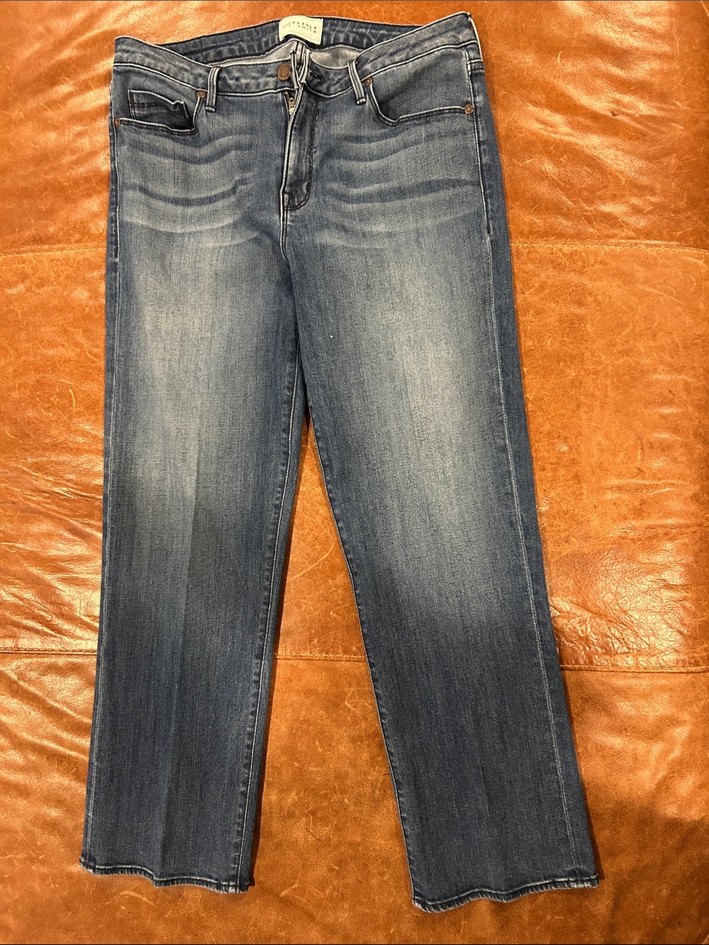 PARKER SMITH Medium Blue Straight-Leg Jeans